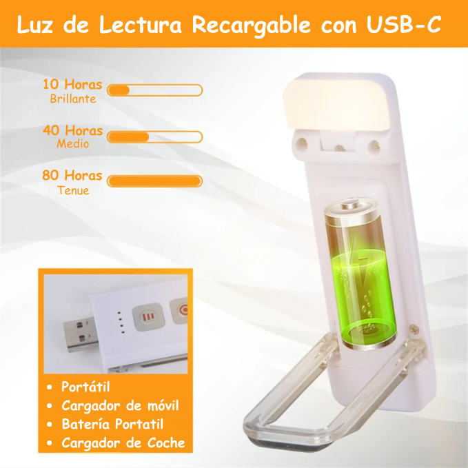 Lámpara de lectura LED portátil